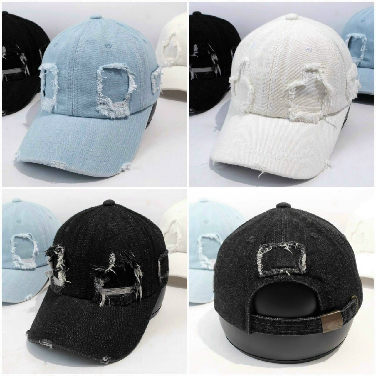 Mũ Lưỡi Trai Jean Rách Cao Cấp /Nón Kết Nam Nữ Xuất Khẩu