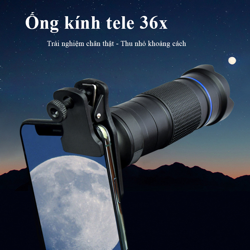  Ống nhòm điện thoại di động Apexel Lens Tele Photo X36 lần zoom siêu xa Hình ảnh HD kính lúp điện thoại nhìn xa 