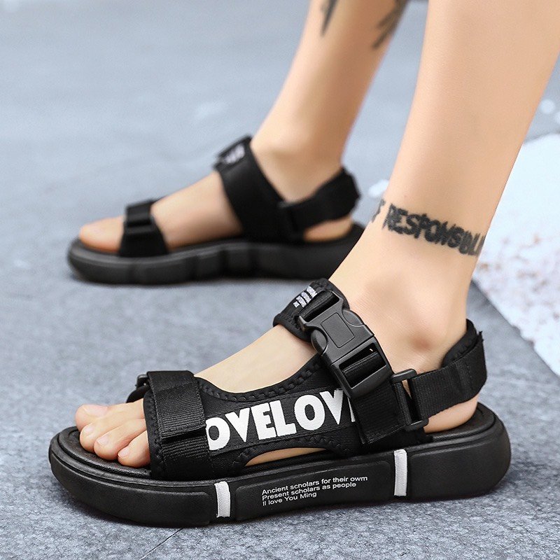 Sandal nam học sinh 2 quai Chữ Love - xăng đan giá rẻ êm chân