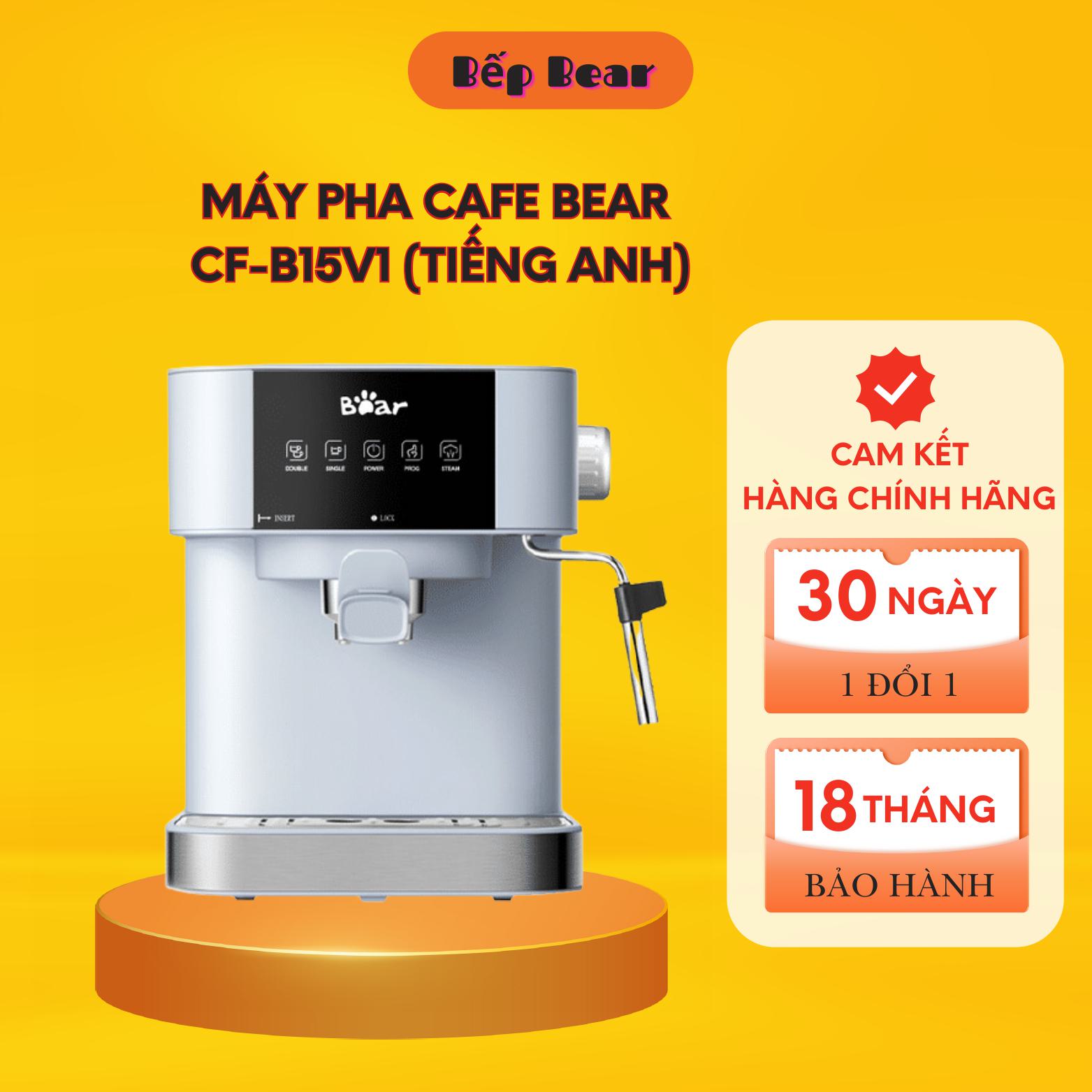  Máy Pha Cafe Mini Tự Động Pha Espresso Bear CF-B15V1 Đánh Bọt Sữa Bản Quốc Tế Bảo Hành 18 Tháng 