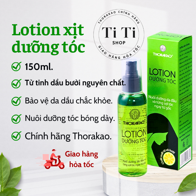 Lotion Dưỡng Tóc Bưởi Thorakao 150ml Kích Mọc Tóc, Giảm Rụng Tóc - Ti Ti Shop Thorakao.