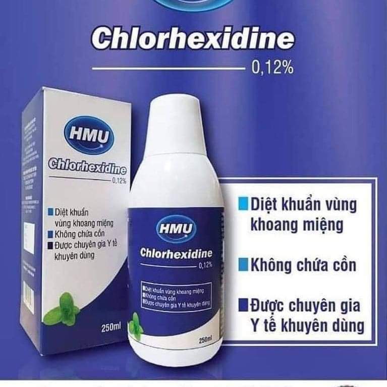 Combo 2 chai nước súc miệng cho người lớn, nước súc miệng, nước vệ sinh răng miệng, nước súc miệng hmu chlorhexindine -nha khoa smile