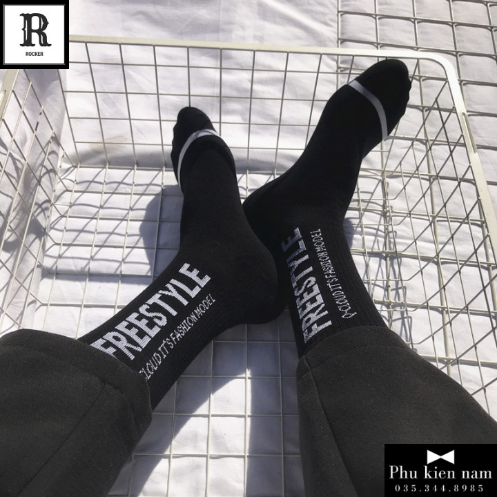 Tất Nam Nữ Cổ Cao Freesize Màu Cực Đẹp T012