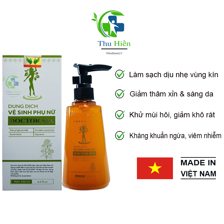 Dung dịch vệ sinh phụ nữ Doctor spa , làm sạch,khử mùi hôi,giảm khô rát