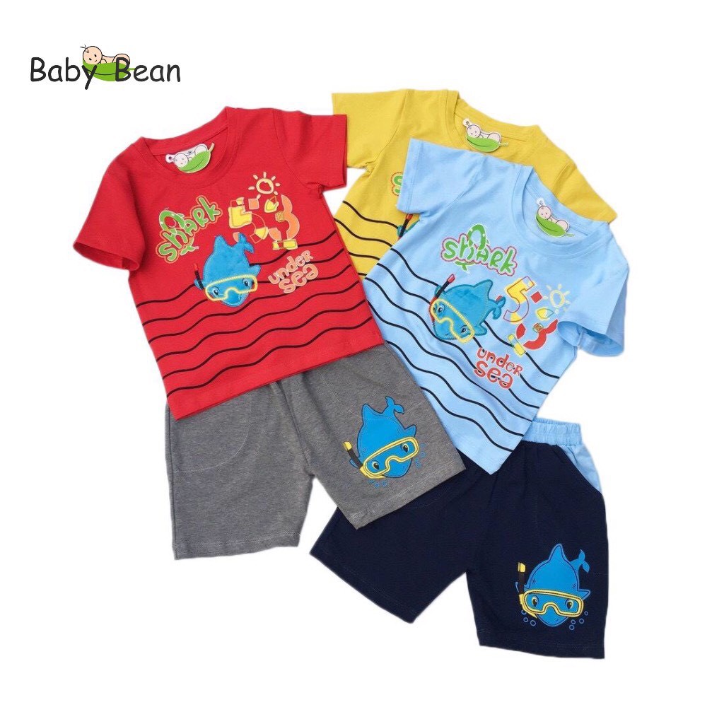 [Mã Lẻ Size Giảm Sâu] Bộ Đồ Thun Cotton In Hoạt Hình Bé Trai BabyBean