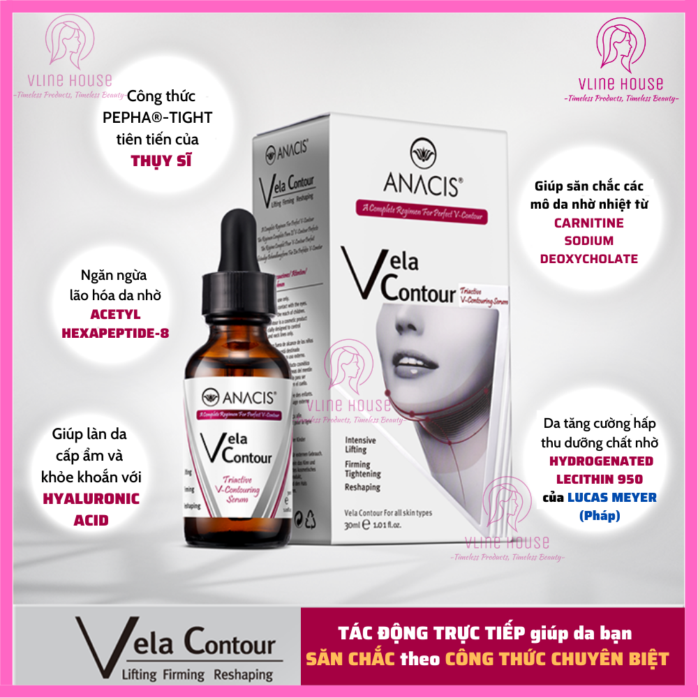 [GIÁ ƯU ĐÃI] Serum Vela Contour giúp VLINE giảm nọng cằm, đều màu da, nâng cơ da