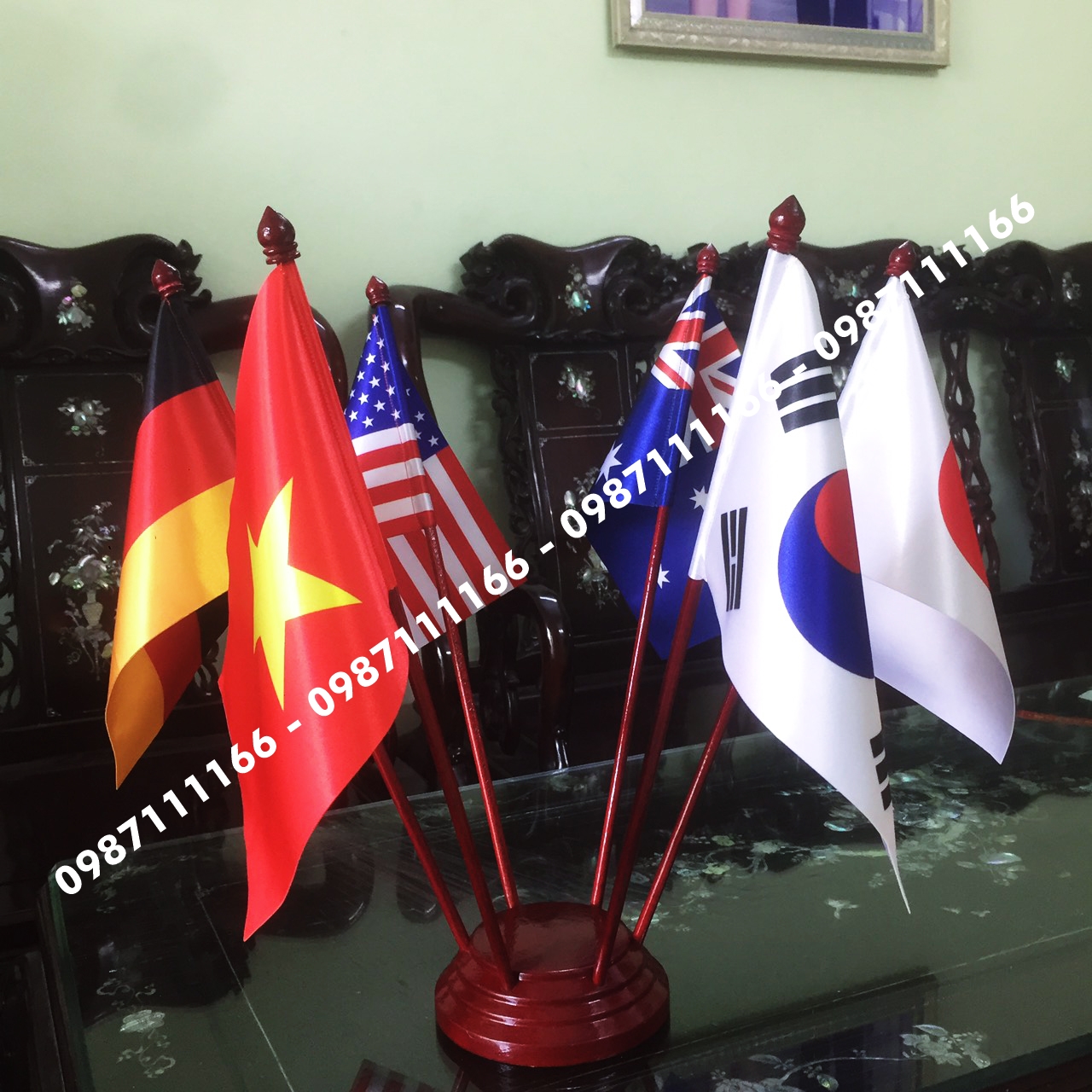 Bộ Cờ Cắm 6 Nước