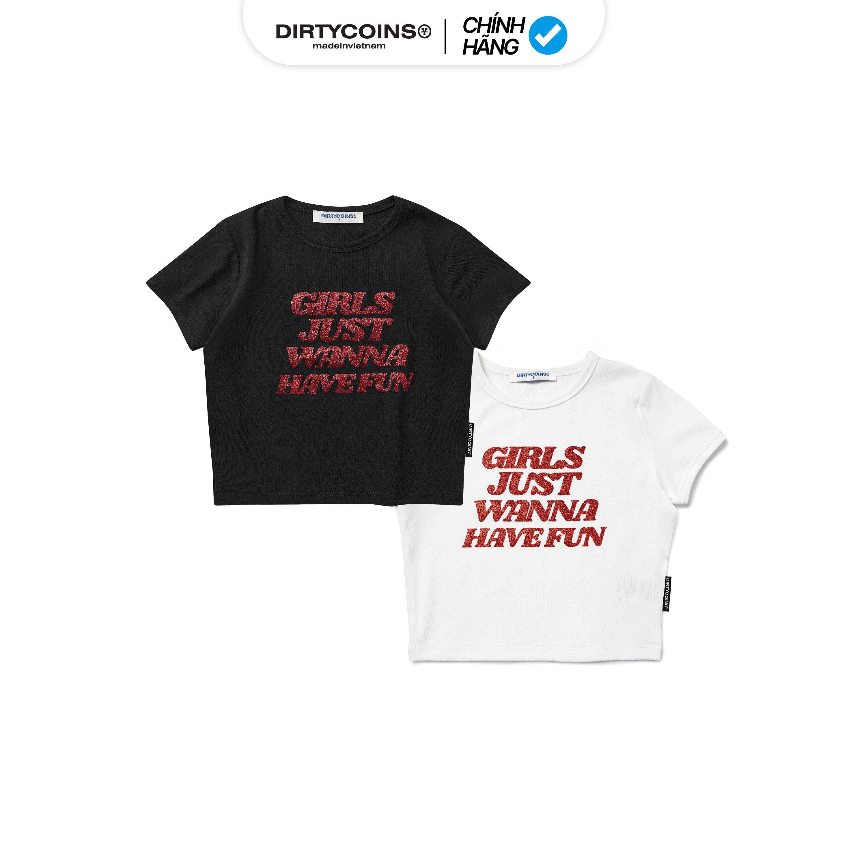 Áo dirtycoins have fun crop top