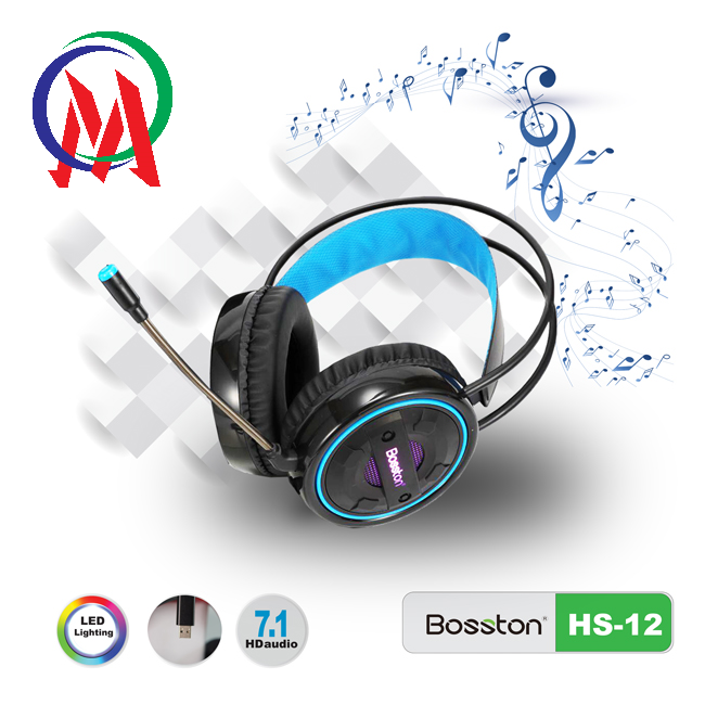 Tai nghe chụp tai 7.1 bosston hs-12 led gaming