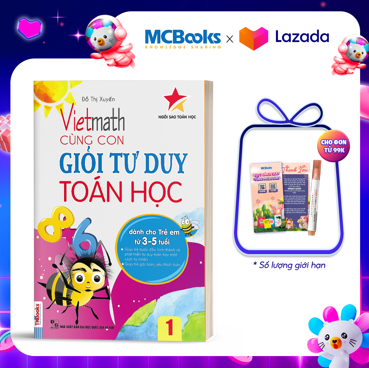 Vietmath Cùng con giỏi tư duy toán học tập 1 - MCBooks
