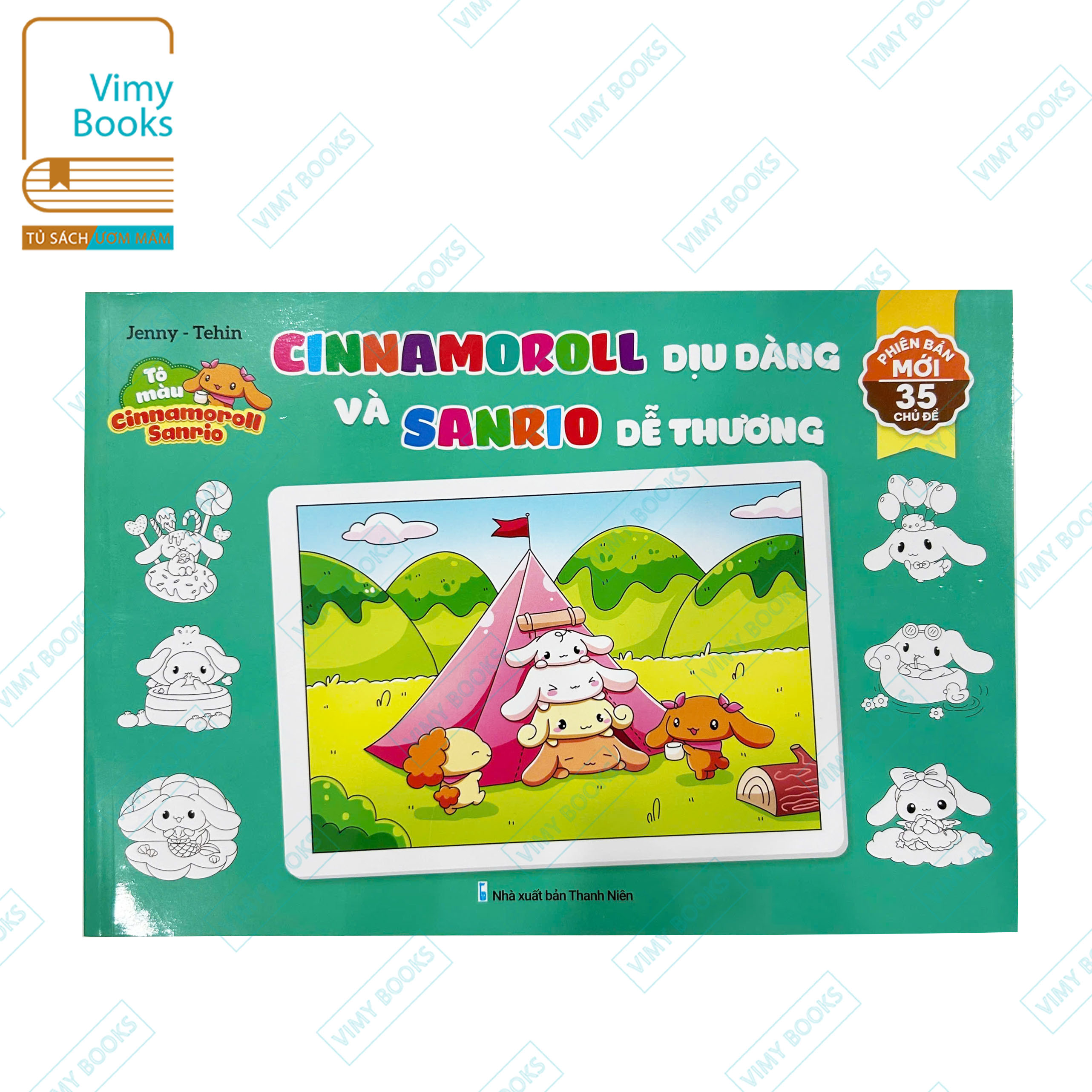 Sách - Bé Tô Màu CINNAMOROLL Dịu Dàng Và SANRIO Dễ Thương - Phiên Bản Mới 35 Chủ Đề
