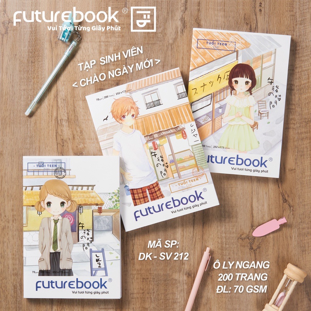 Tập Sinh Viên Cuxi Girl Ô ly ngang 200 Trang 70 GSM. VPP FUTUREBOOK. Giao