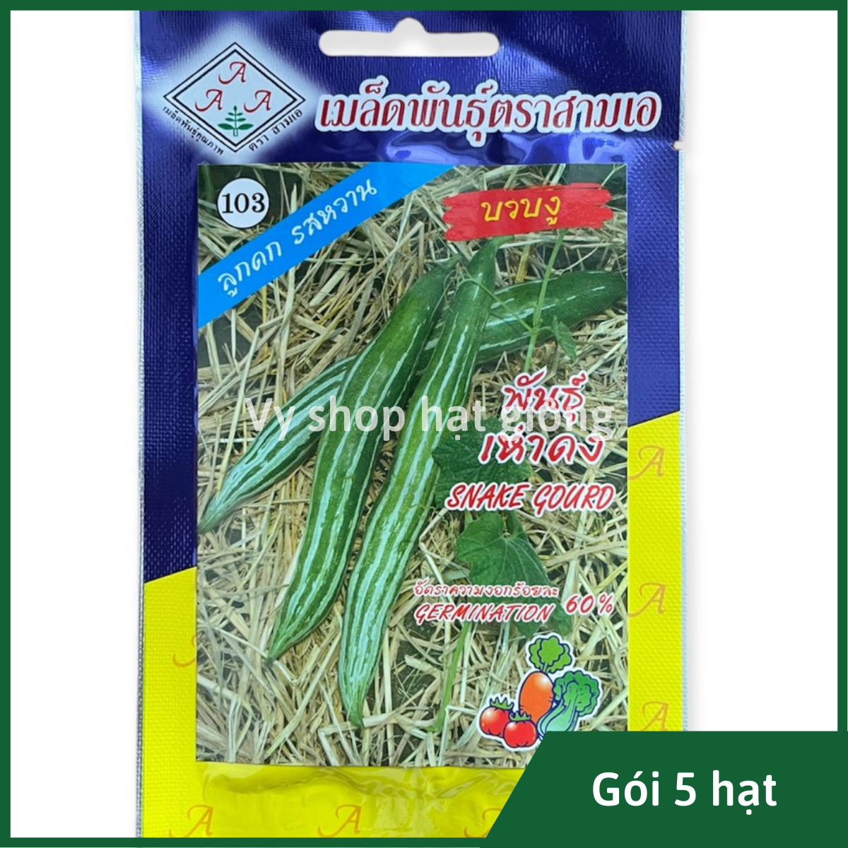 Hạt giống lặc lè gói 5 hạt nhập Thái Lan