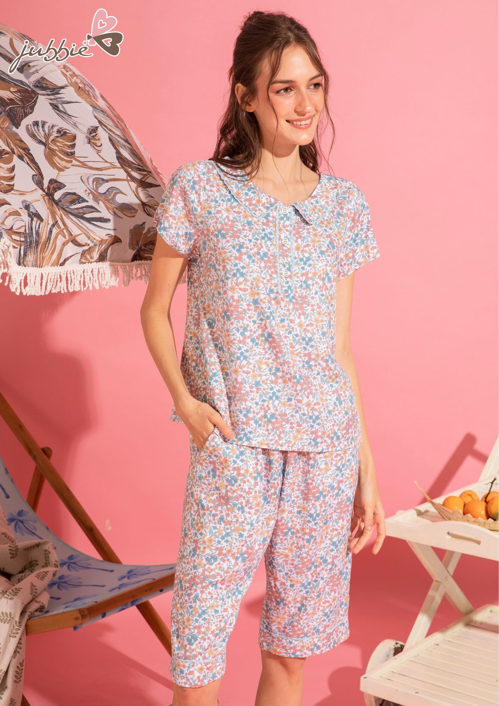Đồ bộ lửng mặc nhà mùa hè jubbie 32489