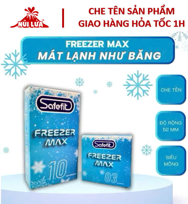 Bao Cao Su Safefit Freezer Max - Bạc Hà Mát Lạnh Tột Cùng - bcs siêu mỏng, mát lạnh