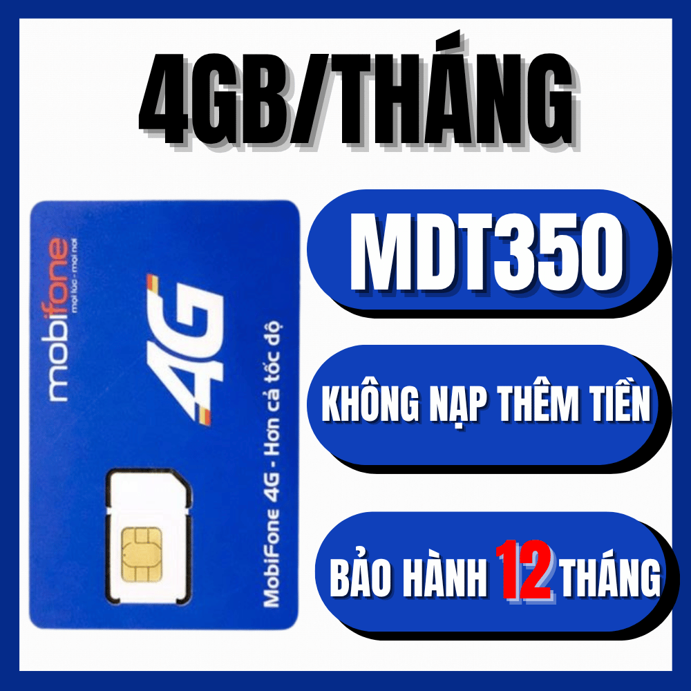Sim Data 5G Mobi Trọn gói 1 năm - Miễn phí 4G Tháng 48GB năm MDT250A MDT350 - Bảo Hành từ MƯỜNG THANH ROYAL . FREESHIP - CHƯA KÍCH HOẠT.