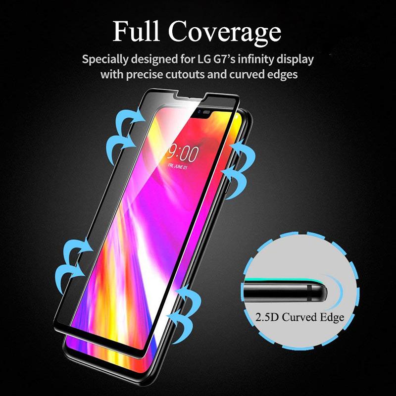 Miếng dán kính cường lực 4d full màn hình cho lg g7, dán màn hình lg g7