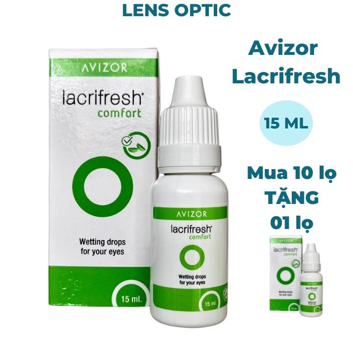 Nước nhỏ mắt lens Avizor Lacrifresh Comfort 15ml nước mắt nhân tạo cho kính áp tròng-Lens Optic