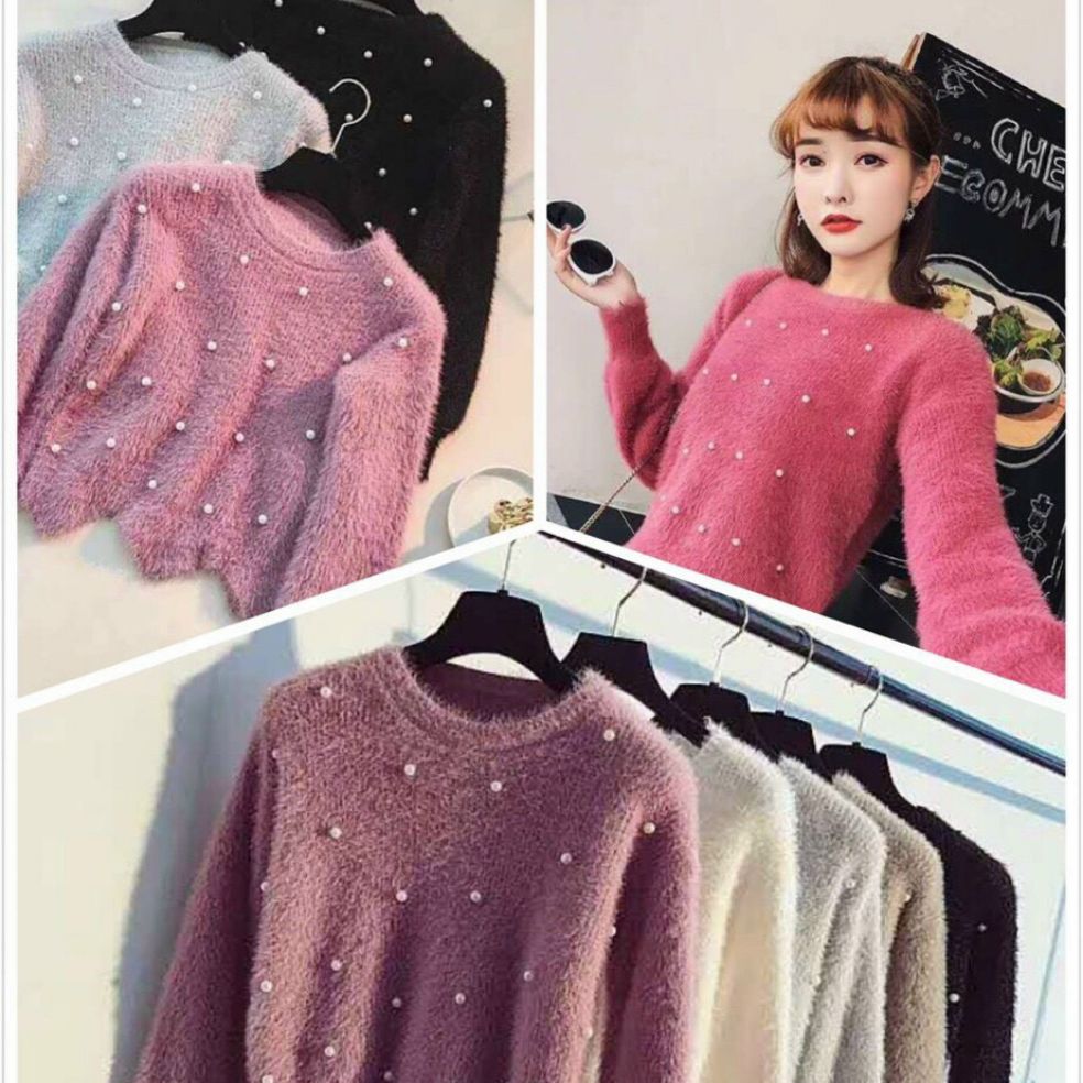 🌈 ÁO LEN LÔNG THỎ ĐÍNH NGỌC❤️