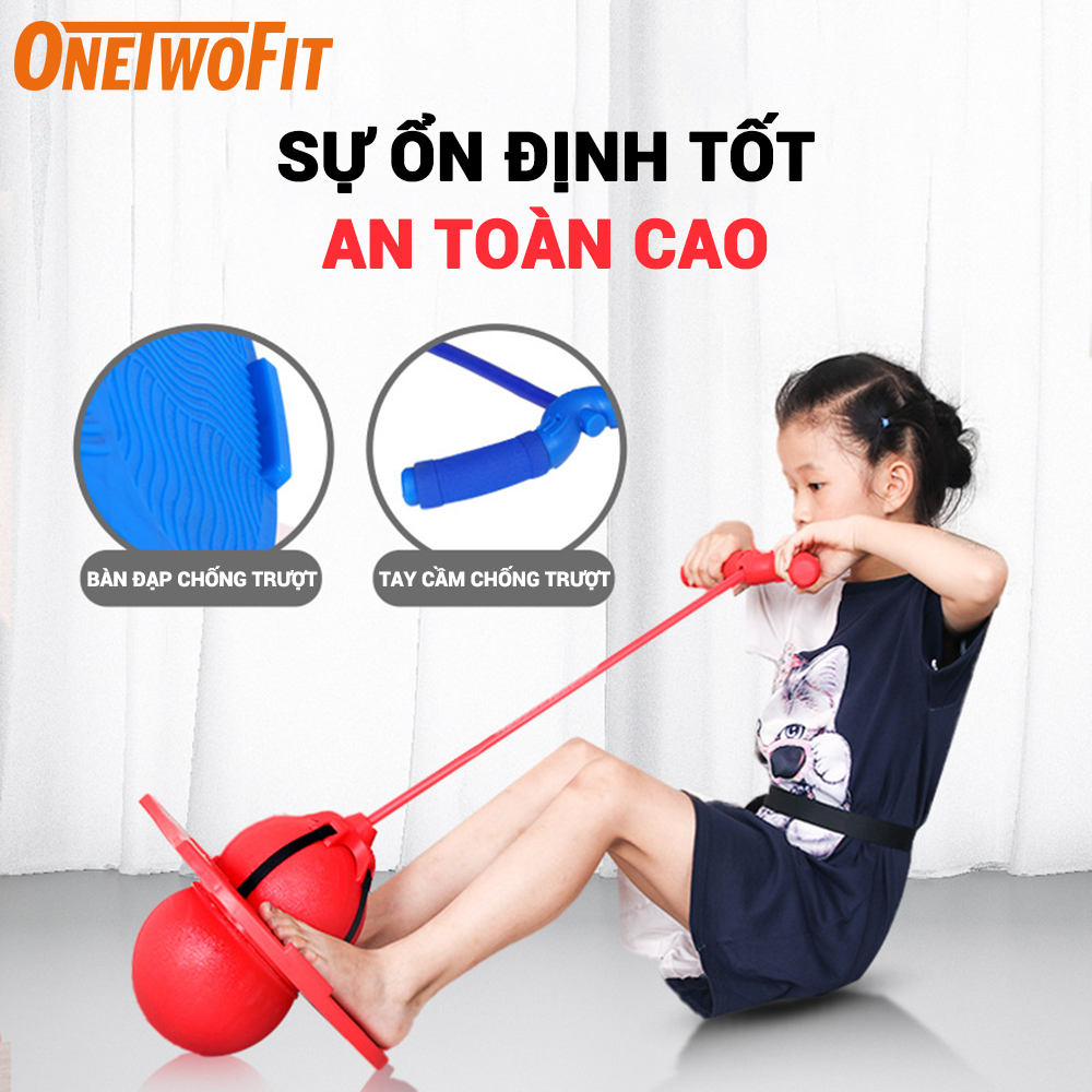 OneTwoFit Bóng nhảy tăng chiều cao nhún nhảy cho bé - Bóng nhảy dây tăng cường sức khỏe và thể chất ( free gift bơm hơi)