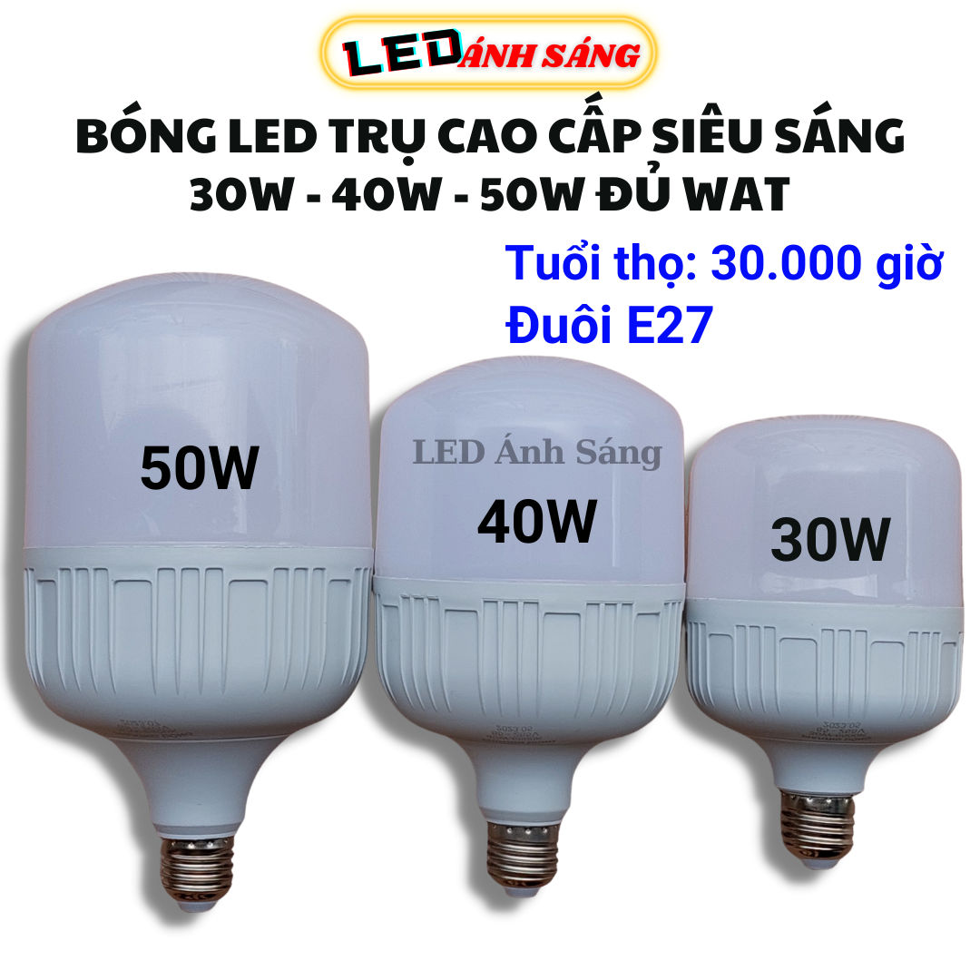Bóng đèn led trụ siêu sáng loại tốt bảo hành 12 tháng