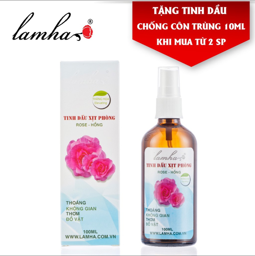 Xịt phòng tinh dầu Hoa Hồng 100ml Lam Hà