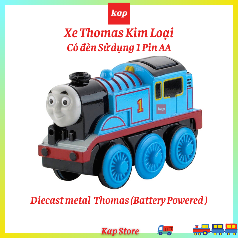 Xe thomas kim loại , xe có thể chơi được trên đường ray xe lửa, tàu hỏa gỗ
