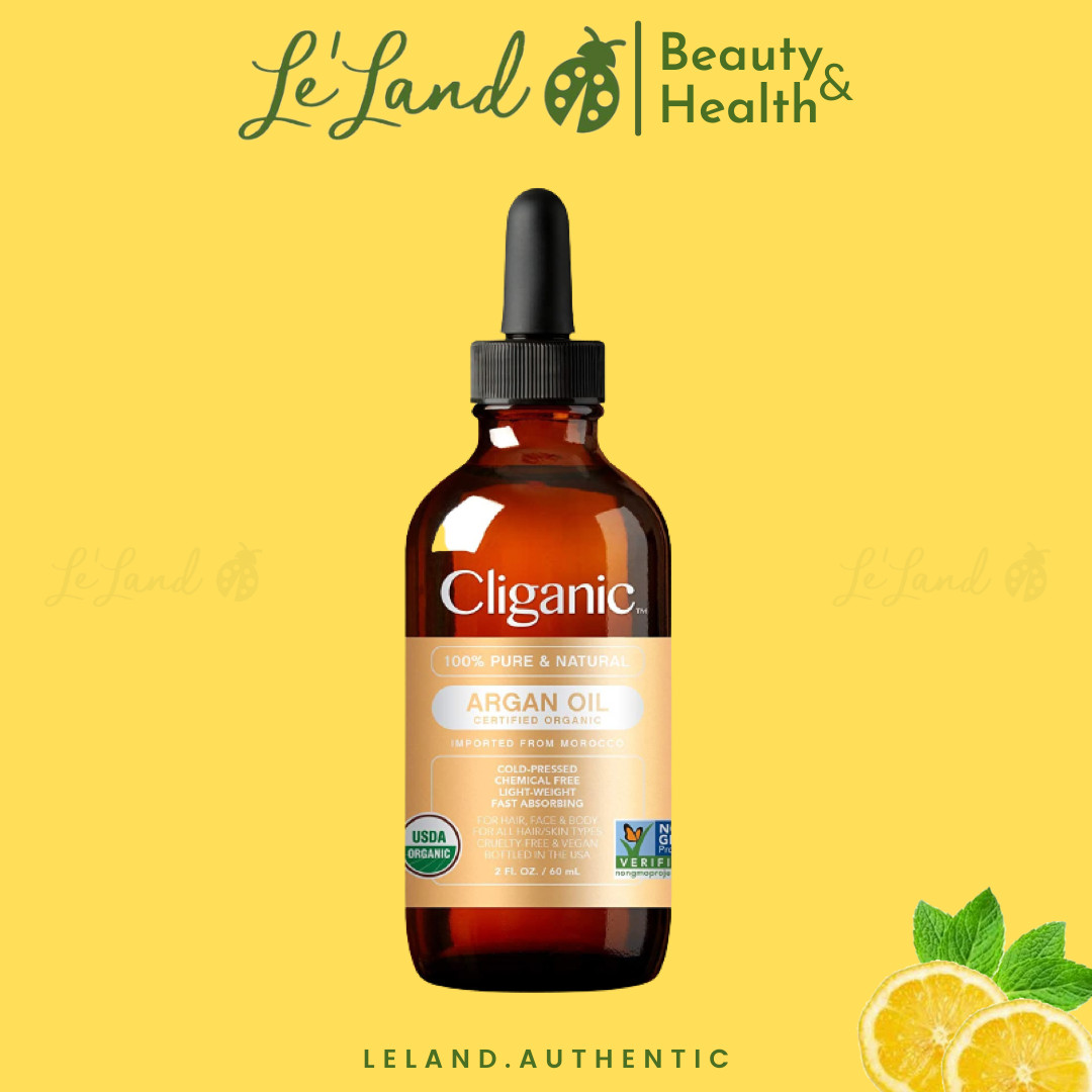 Bill us - tinh dầu hữu cơ cliganic 100% pure & natural argan oil organic 60ml