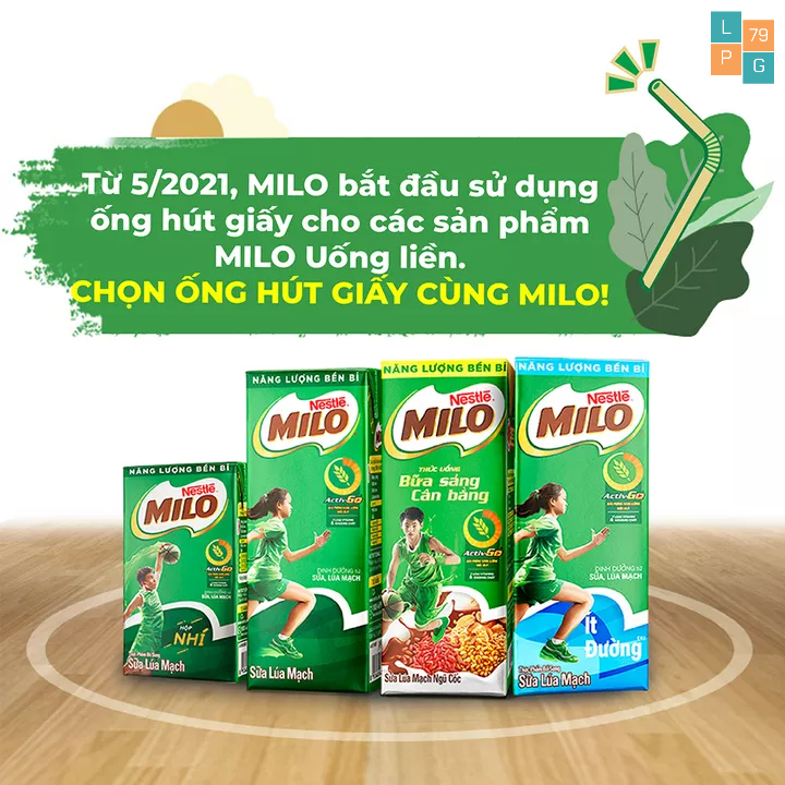[Freeship HCM - Giao Nhanh 2H] Thùng 48 Hộp Sữa Lúa Mạch Nestlé® Milo®180ml (Phiên Bản Ống Hút Giấy - 48 x 180ml) [Lê Gia Phát 79]