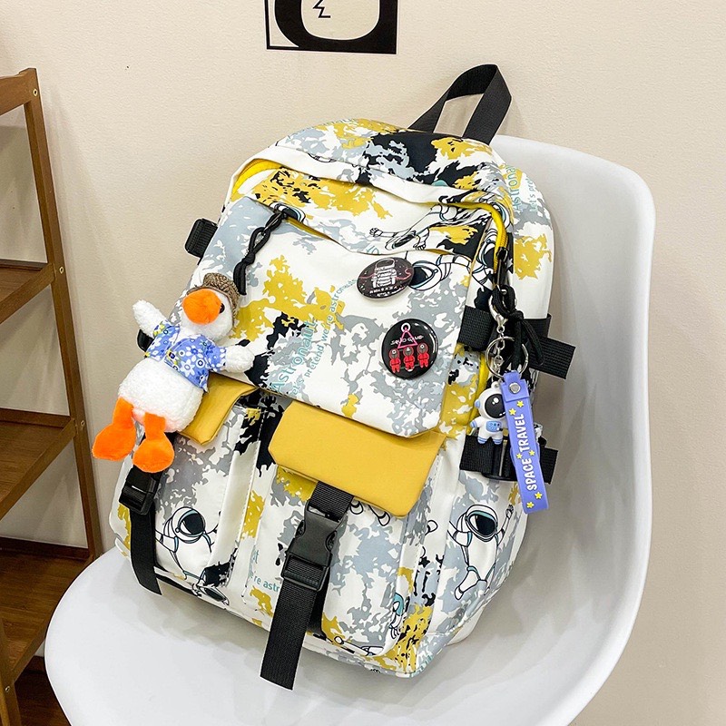 BA LÔ HỌA TIẾT NHIỀU NGĂN PHONG CÁCH HÀN QUỐC SHINE TORE ST -306