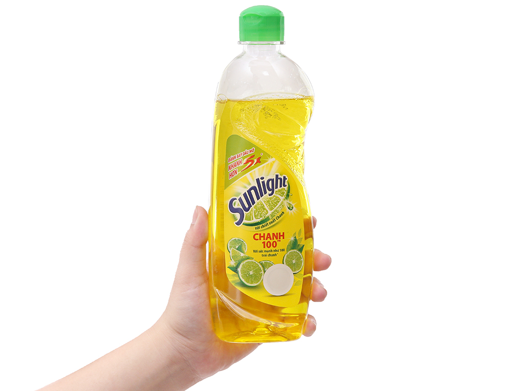 Nước rửa chén Sunlight Chanh 100 chiết xuất chanh tươi chai 400