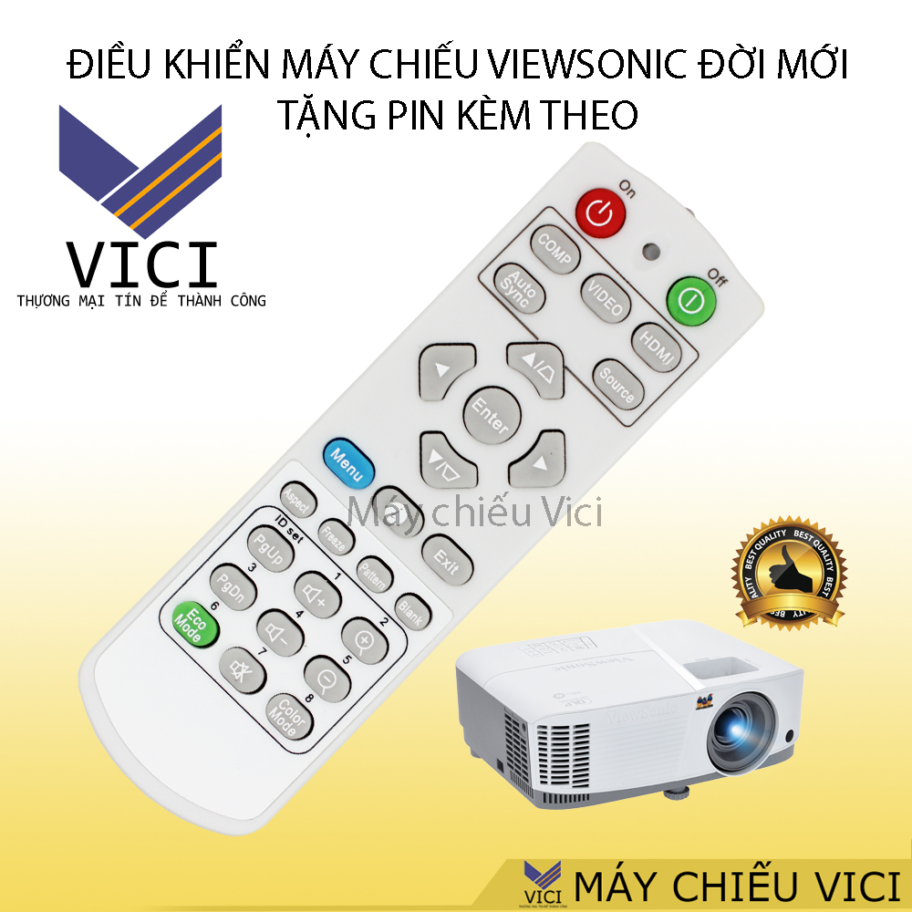 Điều Khiển Máy Chiếu Viewsonic ( Màu Trắng )