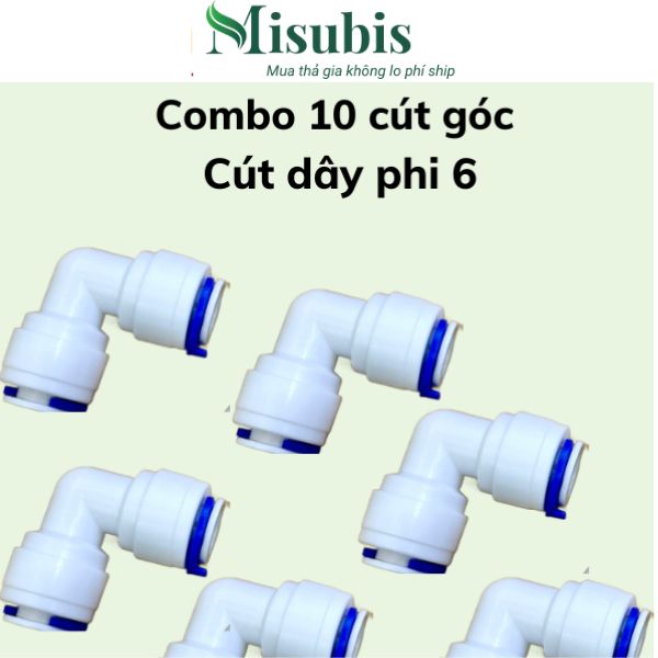 Cút góc phi 6 máy lọc nước , combo 10 cút góc máy lọc nước phi 6,cút góc máy lọc nước
