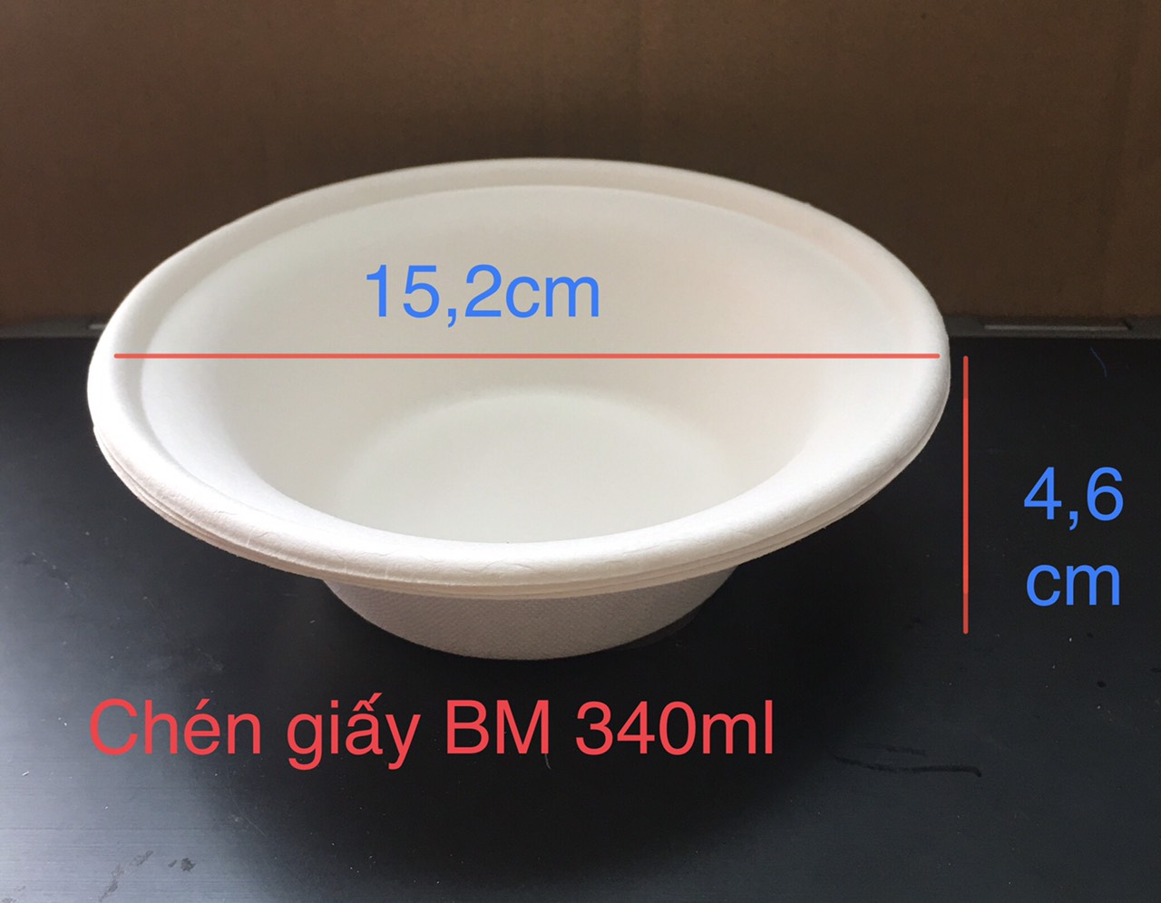Chén giấy bã mía 340ml