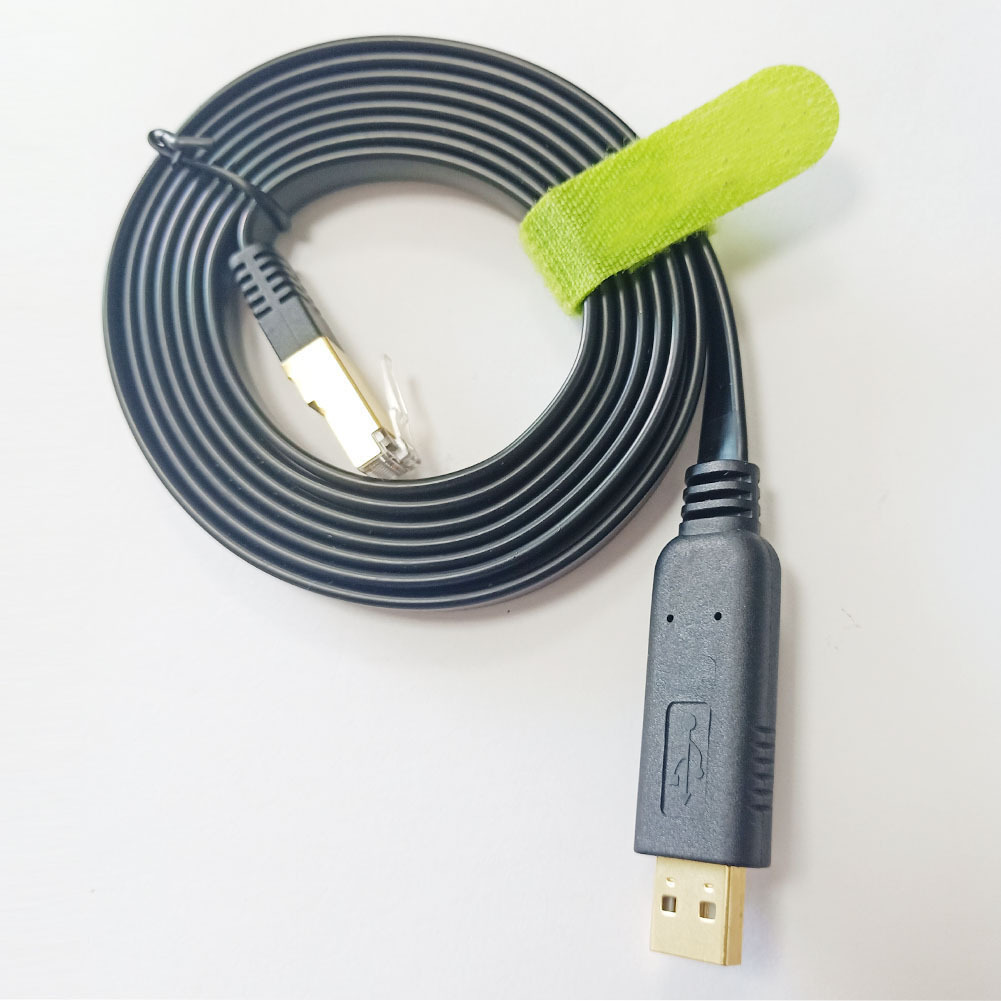 Dây Console USB to RJ45 dài 1.8M Winet, cáp dẹp và dẻo khó đứt gãy, kết nối từ máy tính, laptop sang thiết bị mạng để cài đặt chương trình và thông số, không kén thiết bị, không cần driver