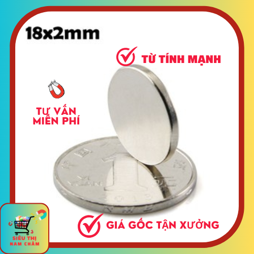 Nam châm đất hiếm siêu mạnh 18x2mm tiện ích