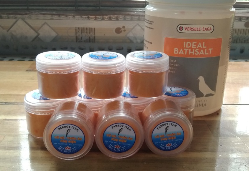 1 HŨ MUỐI TẮM THƯ GIÃN IDEAL BATHSALT CHO CHIM, VẸT (CHIẾT LẺ 40G)