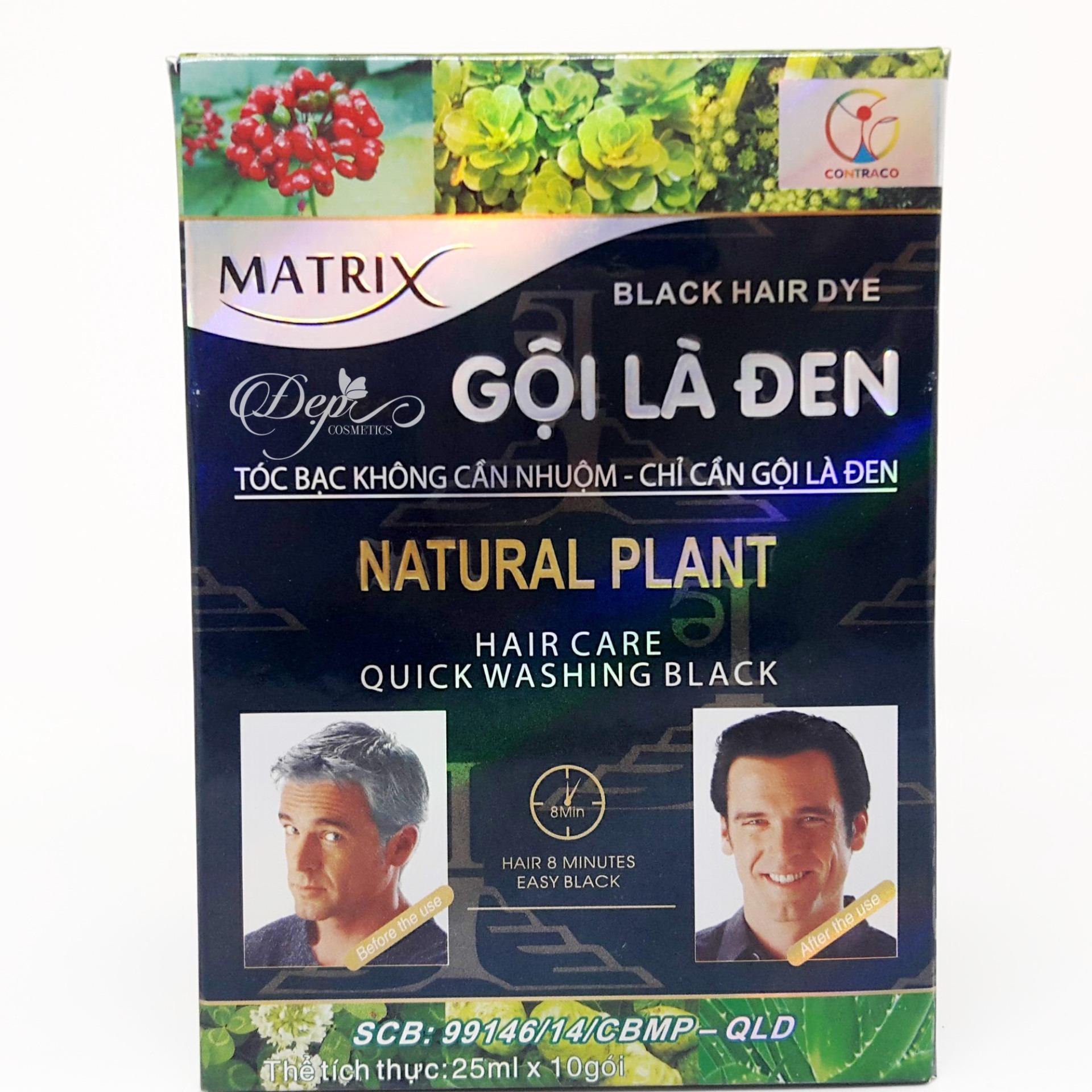 Dầu gội nhuộm tóc - gội là đen matrix 25g