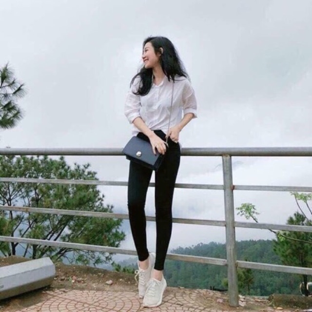 Quần legging dài nữ- quần muji cotton dài hàng đẹp nâng mông chuẩn body đẹp