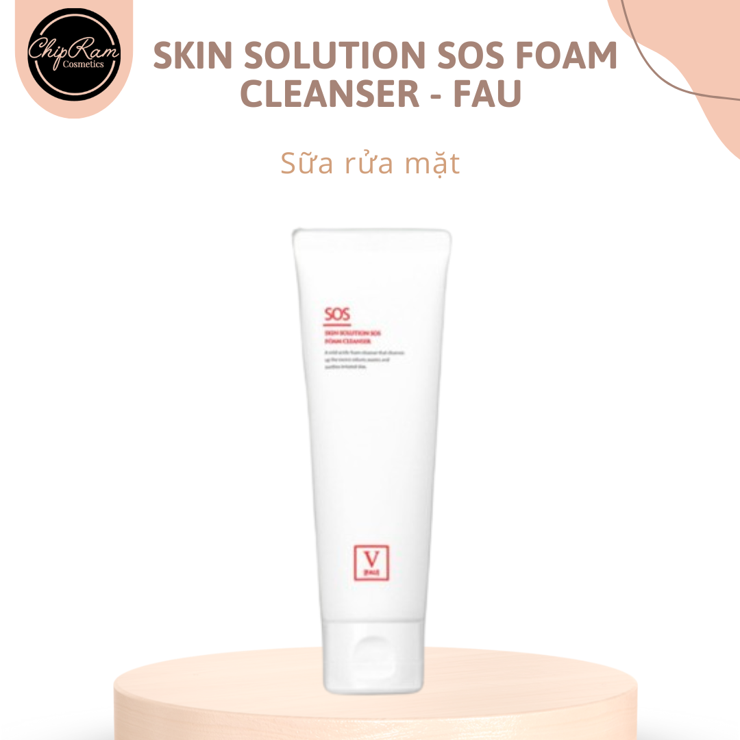 Sữa rửa mặt da dầu , da nhạy cảm - skin solution sos foam cleanser - Fau 120ml