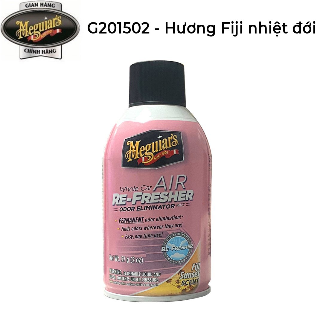 Xịt khử mùi diệt khuẩn nội thất xe hơi hương Fiji nhiệt đới - Meguiar's Air Refresher Fiji Sunset G201502