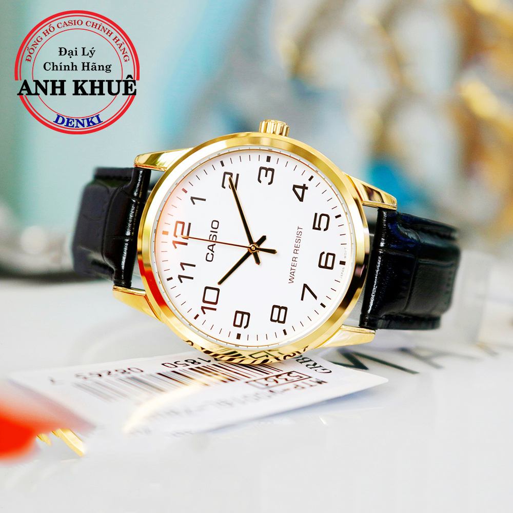 Đồng hồ nam dây da casio standard anh khuê mtp-v001gl-7budf