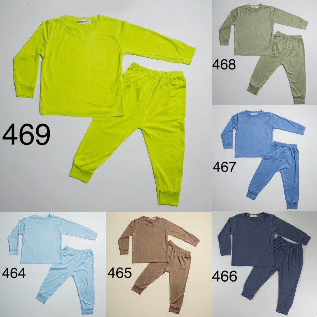 Bộ thun lạnh dài tay Minky Mom cho bé trai và bé gái từ 8-32KG.