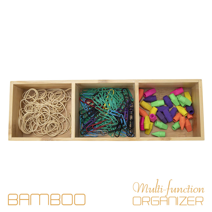 Khay gỗ tre đựng đồ văn phòng và gia đình đa năng cao cấp