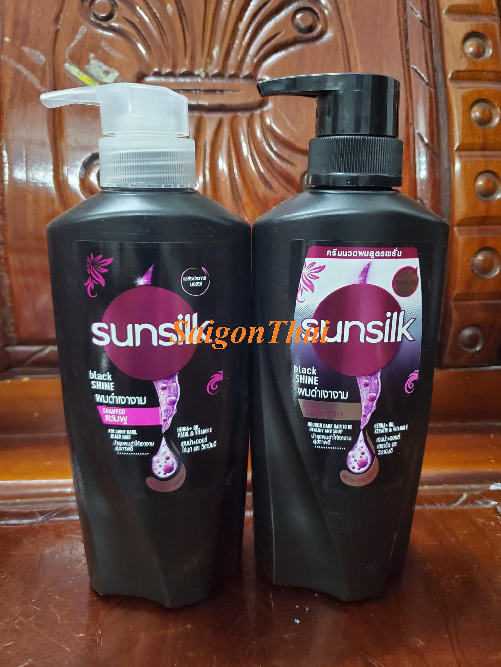 Dầu gội và Dầu xả Sunsilk chai Màu đen - sx Thái Lan
