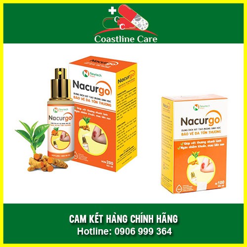 Nacurgo - Băng Vết Thương Dạng Xịt Giúp Mau Lành Vết Thương Chai 30ml