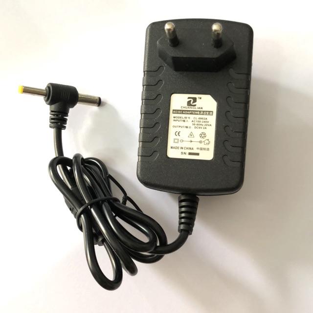 Cục sạc loa 9v-2a có 2 đầu 4 ly và 5.5 ly