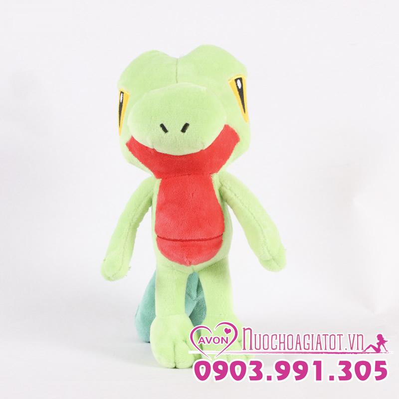 Tặng túi quà - gấu bông pokemon lá cây treecko kimori 20cm