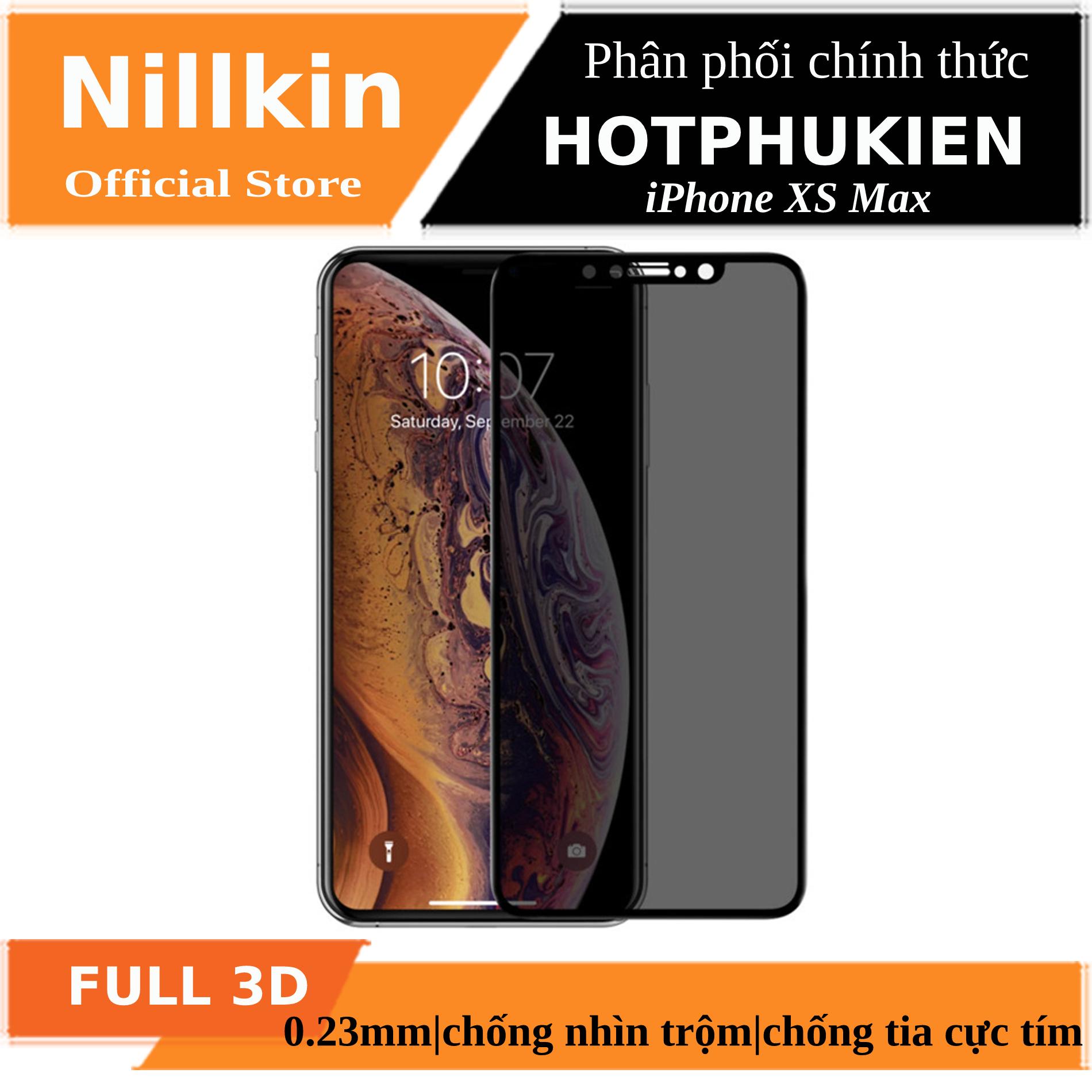 Dán kính cường lực chống nhìn trộm dành cho iPhone XS MAX hiệu Nillkin AP+ MAX bảo vệ sự riêng tư - Phân phối bởi Hotphukien