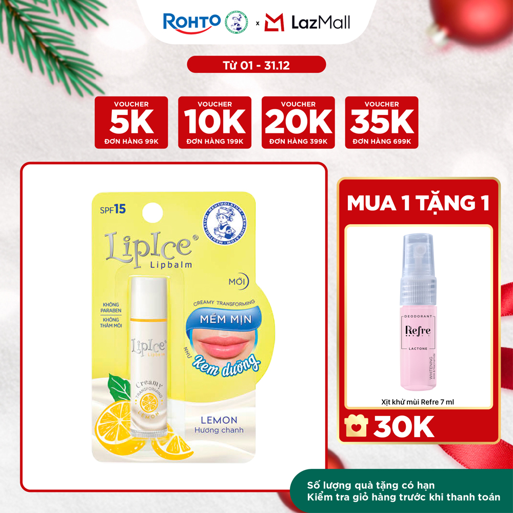 Son dưỡng môi không màu chuyển kem mịn LipIce Creamy 4.3g